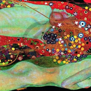 Kunstdruck Gustav Klimt - Wasserschlangen II 100x50cm