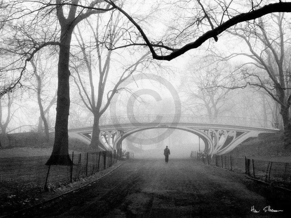 Kunstdruck Henri Silberman - Gothic Bridge, Central Park NYC 80x60cm