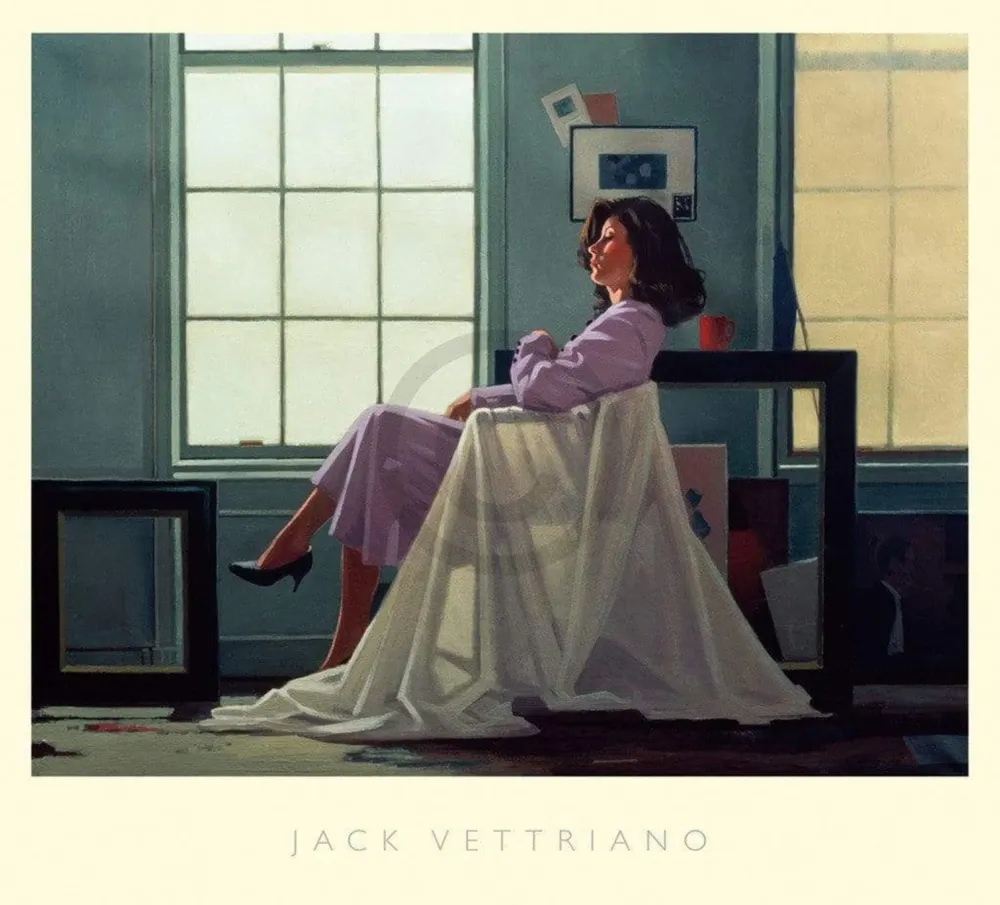 Kunstdruck Jack Vettriano - Winter Light and Lavender 76x68cm