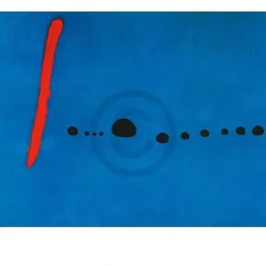 Kunstdruck Joan Miro - Blue II, 4-3-61 80x60cm