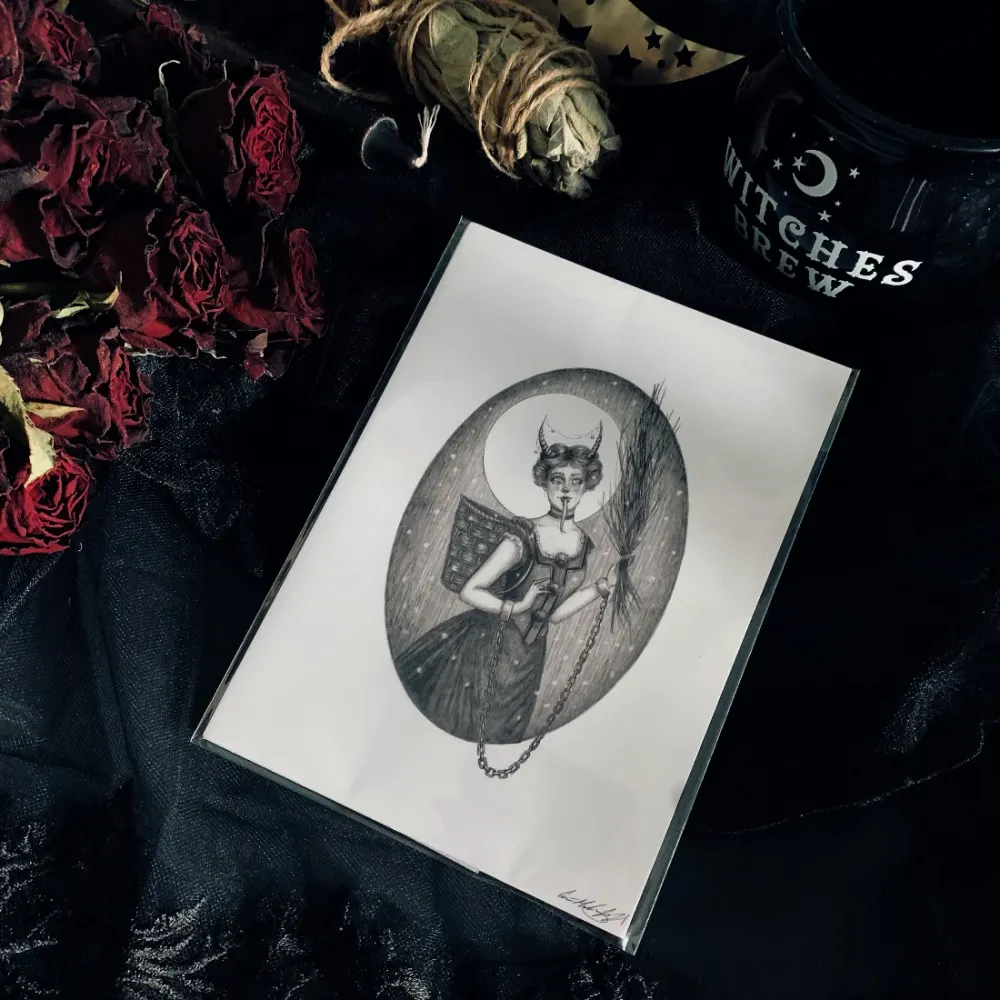 Kunstdruck LADY KRAMPUS - Art Print Caitlin McCarthy