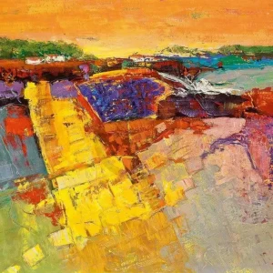 Kunstdruck Madjid - Lavendelfeld 90x70cm
