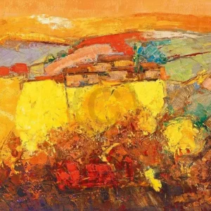 Kunstdruck Madjid - Rapsfeld 90x70cm
