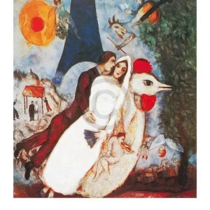 Kunstdruck Marc Chagall - Les fiances 60x80cm