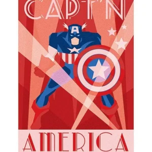 Kunstdruck Marvel - Deco Captain America - 60x80cm