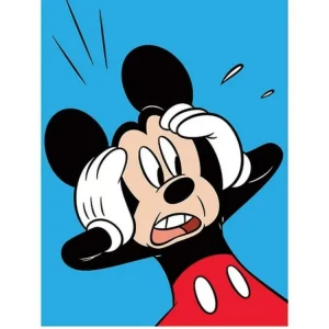 Kunstdruck Mickey Mouse - Shocked 60x80cm