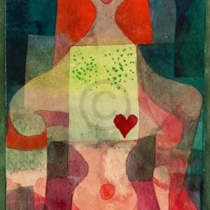 Kunstdruck Paul Klee - Herzdame 60x80cm