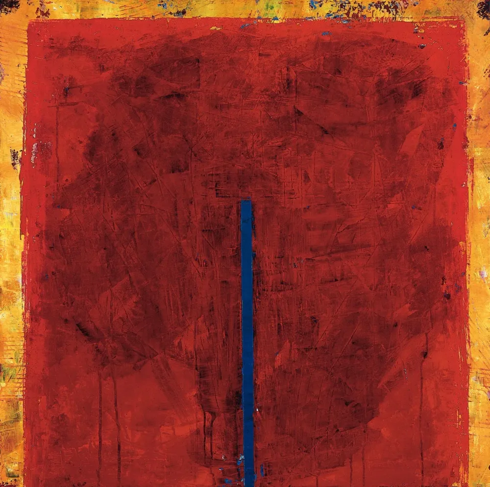 Kunstdruck Ralf Bohnenkamp - Contrasting Red 98x98cm