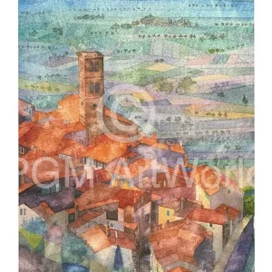 Kunstdruck Ralf Westphal - Cortona, Umbrien 30x40cm