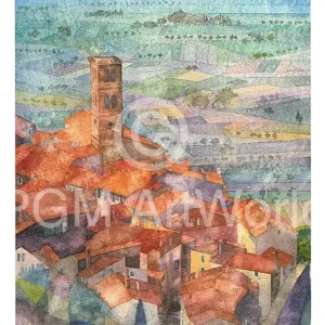 Kunstdruck Ralf Westphal - Cortona, Umbrien 50x70cm