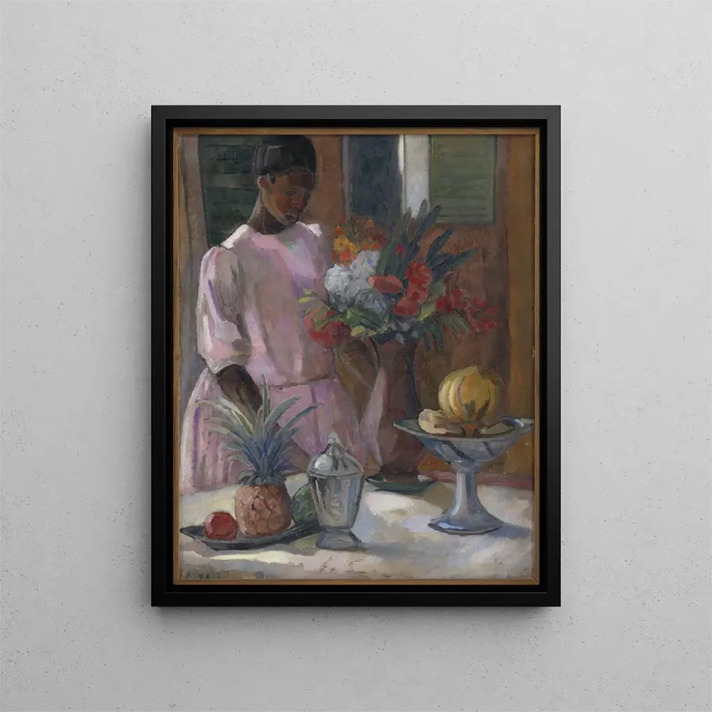 Kunstdruck Rose, der den Tisch deckt - Astrid Holm | Kunstdruck