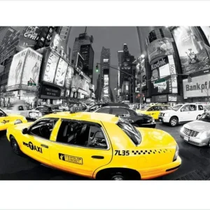 Kunstdruck Rush Hour Times Square Yellow Cabs 80x60cm