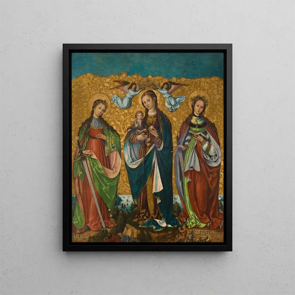 Kunstdruck Sakrale Konversation Marie mit dem Kind Heilige Félicité von Karthago und Heilige Perpetua - Anonym | Kunstdruck
