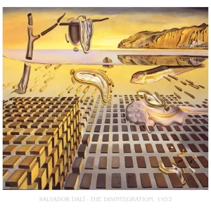 Kunstdruck Salvador Dali - La Desintegration de la Persistance de la Memoire 80x60cm