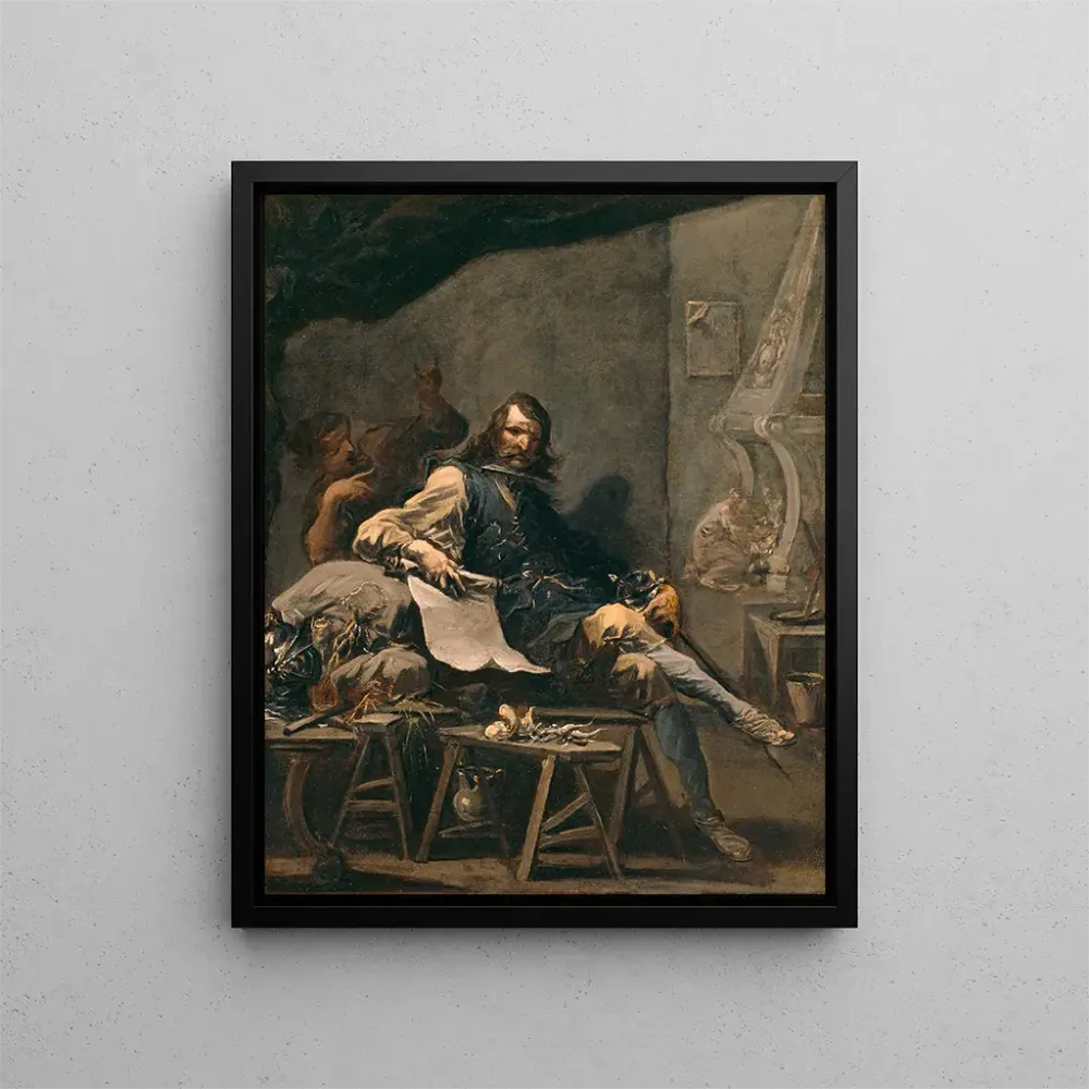 Kunstdruck Satire auf einen Adligen der Not - Alessandro Magnasco | Reproduktion
