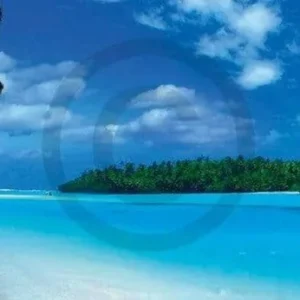 Kunstdruck Shutterstock - Panoramic Lagoon 95x33cm
