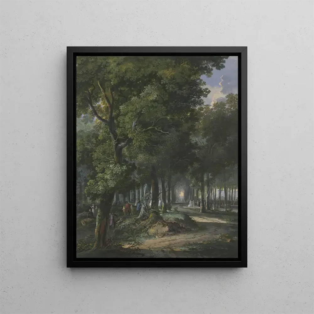 Kunstdruck Spaziergänger im Wald von Den Haag - Arie Lamme | Kunstdruck