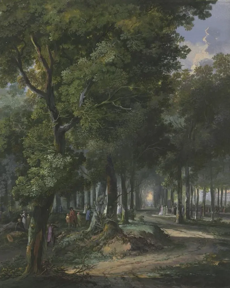 Kunstdruck Spaziergänger im Wald von Den Haag - Arie Lamme | Kunstdruck