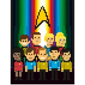 Kunstdruck Star Trek - Trexels Original Crew 60x80cm