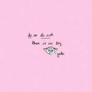 Kunstdruck Star Wars - Quote Yoda Cute 50x70cm