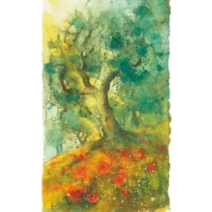 Kunstdruck Ulrich Hartig - Oliven und Mohn 50x70cm