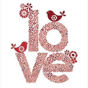 Kunstdruck Valentina Ramos - Red Love 40x50cm