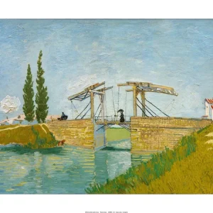 Kunstdruck Vincent Van Gogh - Die Zugbrücke 80x60cm