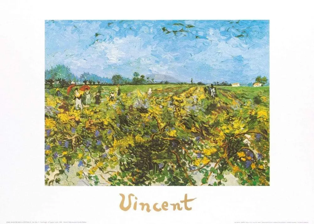 Kunstdruck Vincent Van Gogh - Green Vineyard 70x50cm