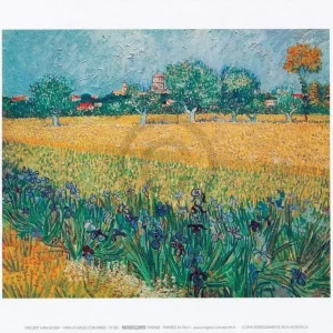Kunstdruck Vincent Van Gogh - Vista di Arles Con Irises 30x24cm