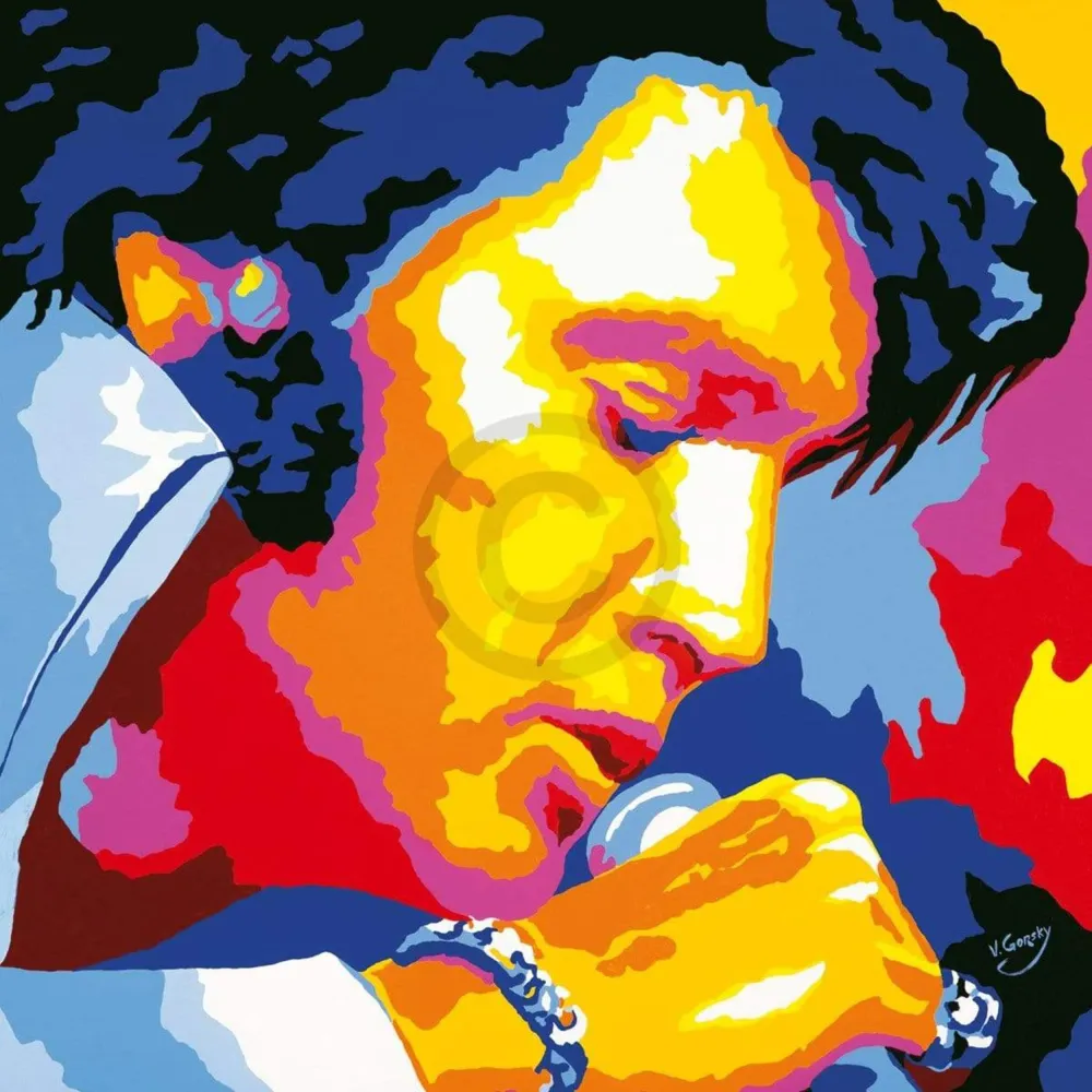 Kunstdruck Vladimir Gorsky - Elvis 85x85cm