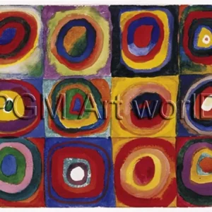 Kunstdruck Wassily Kandinsky - Farbstudie Quadrate 120x90cm