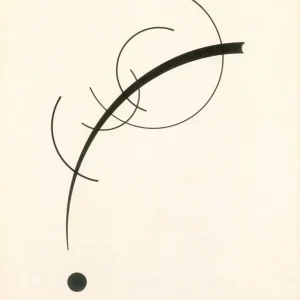 Kunstdruck Wassily Kandinsky - Freie Kurve auf den Punkt 50x70cm