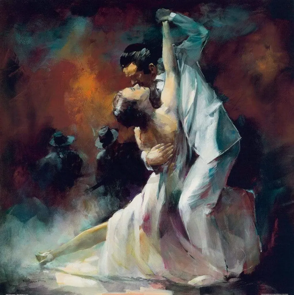 Kunstdruck Willem Haenraets - Tango Argentino I 70x70cm