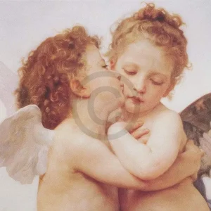 Kunstdruck William Bouguereau - first Kiss 80x60cm