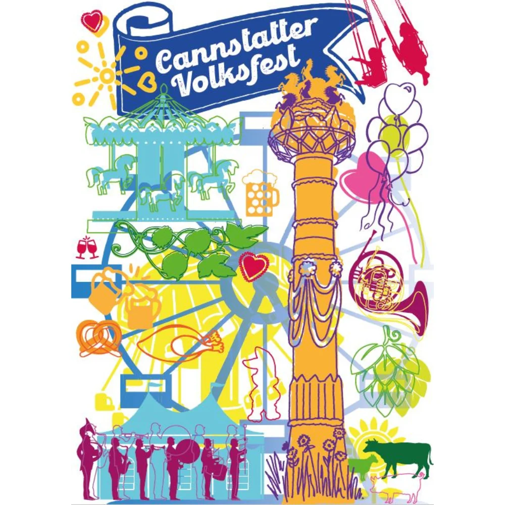 Kunstdruck zum Cannstatter Volksfest