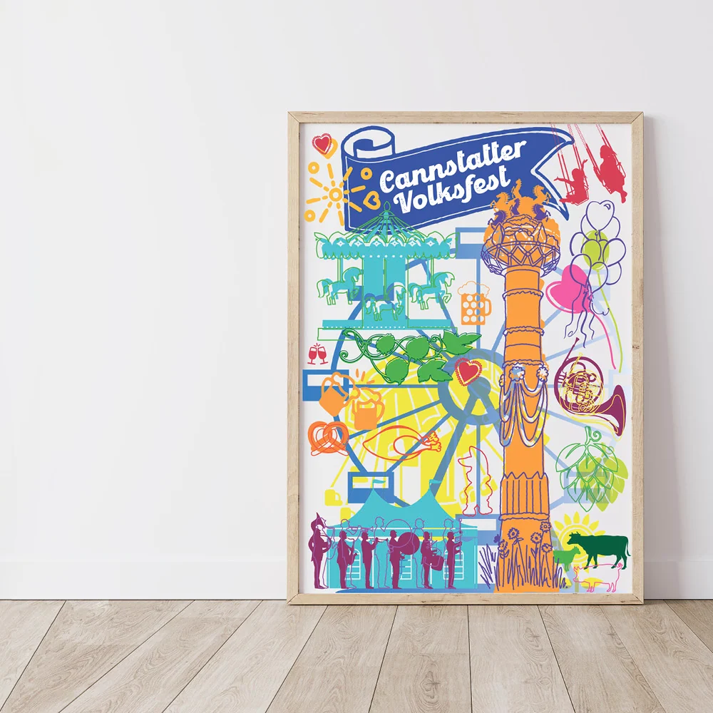 Kunstdruck zum Cannstatter Volksfest