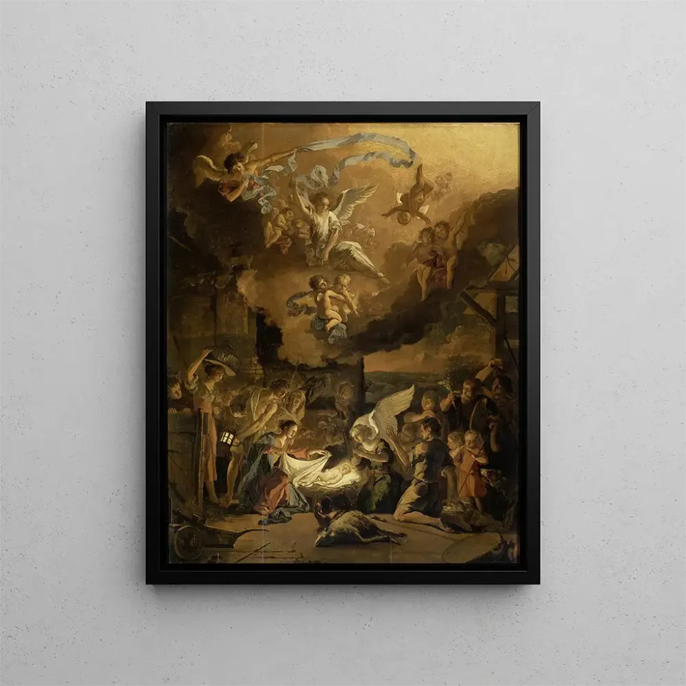 L'Adoration des berger | Kunstdruck von Abraham Hondius