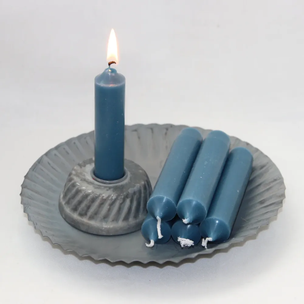 Ib Laursen Kerzen kurz 6er Set - blau