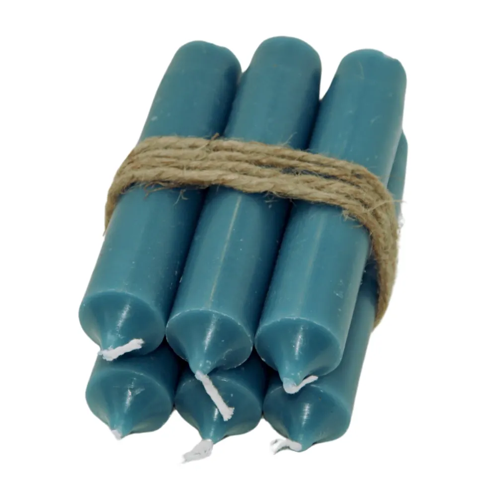 Ib Laursen Kerzen kurz 6er Set - blau