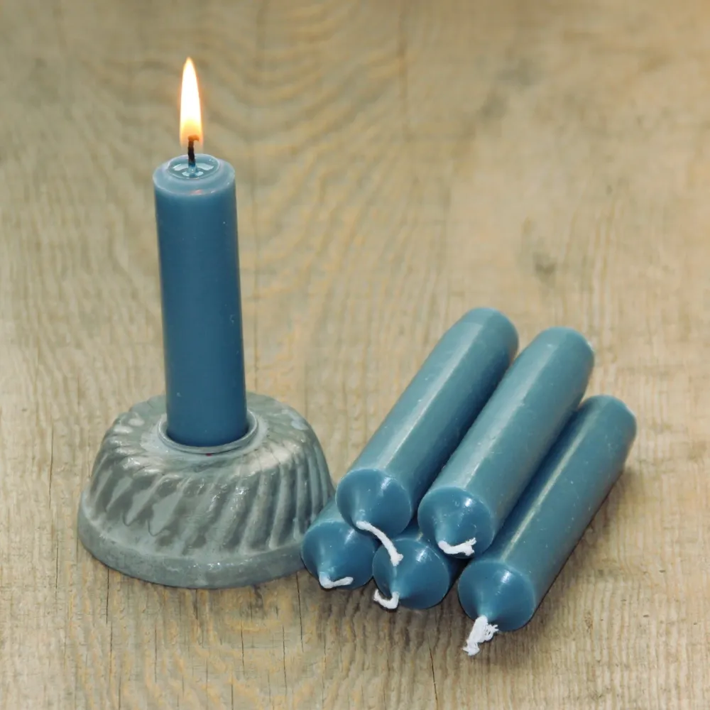 Ib Laursen Kerzen kurz 6er Set - blau