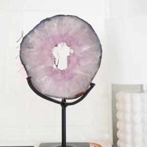 Lavender Amethyst Portal mit auf Ständer . Halter [xx] ca 29 cm - aus Brasilien
