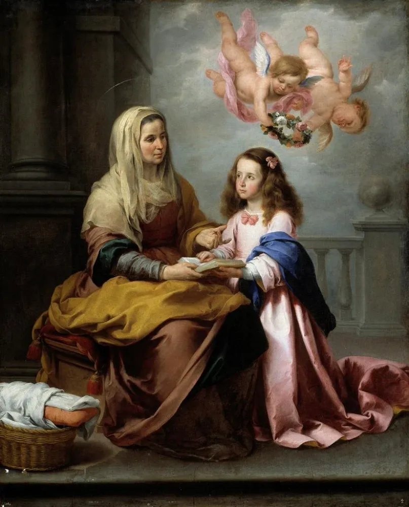 L'éducation de la Vierge - Bartolomé Esteban Murillo | Kunstdruck