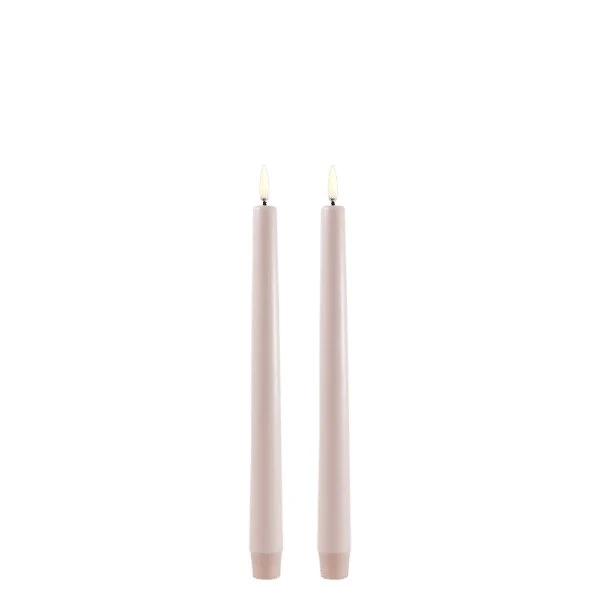 LED Stabkerzen 2er Set, Beige