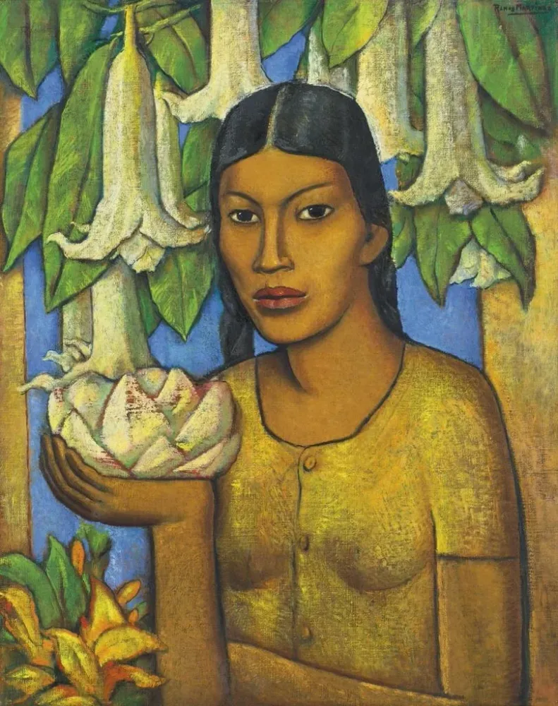 L'Indien des floripondios - Alfredo Ramos Martínez | Kunstdruck