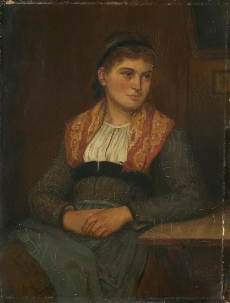 Ländliches Gemälde - Benjamin Vautier | Kunstdruck