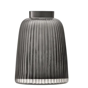 LSA Pleat Vase H26cm - grau LSAPT07