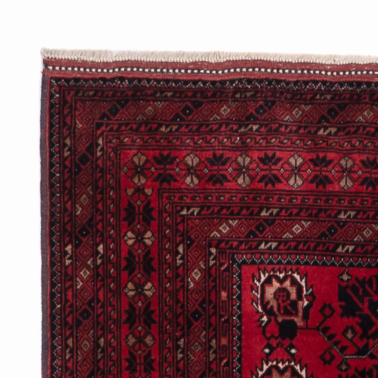 Läufer Afghan - 300 x 82 cm - dunkelrot