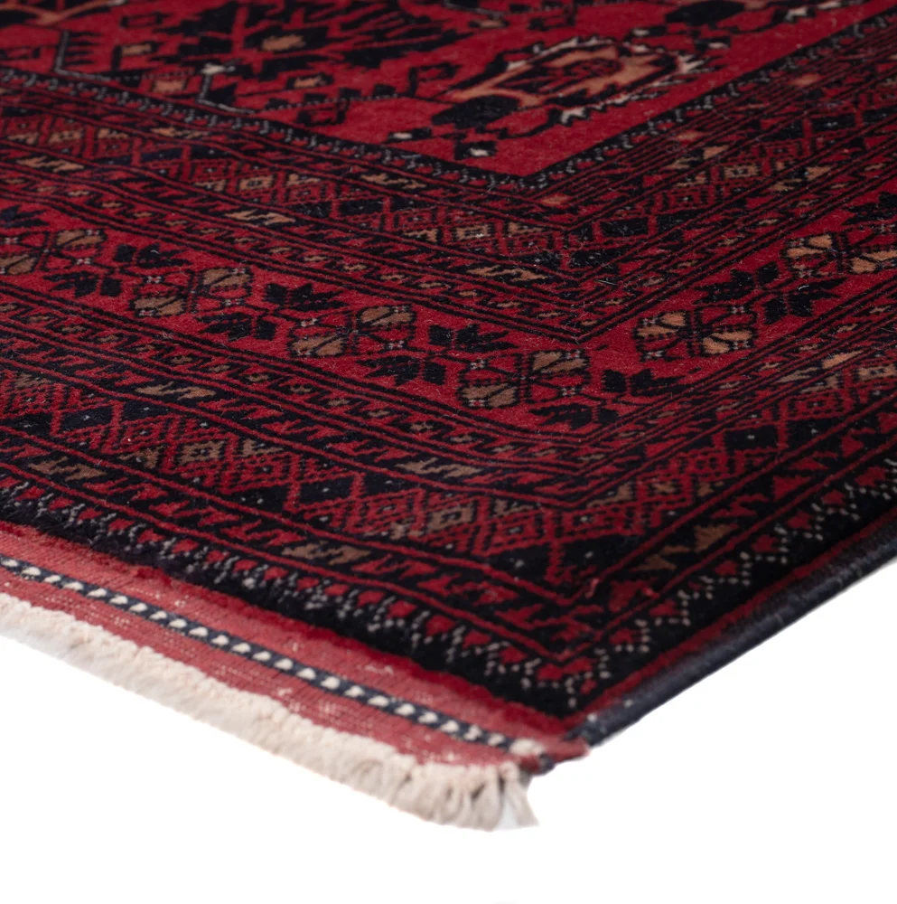 Läufer Afghan - 300 x 82 cm - dunkelrot