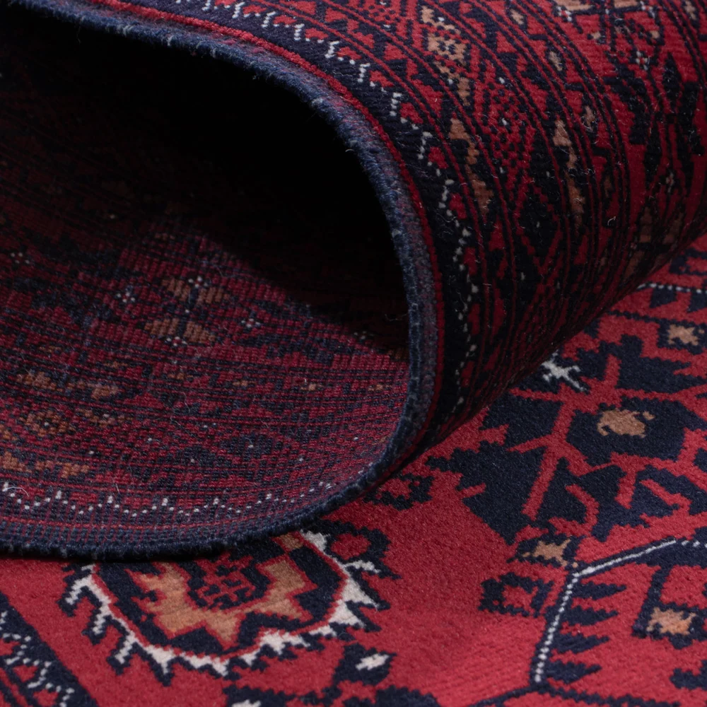 Läufer Afghan - 300 x 82 cm - dunkelrot