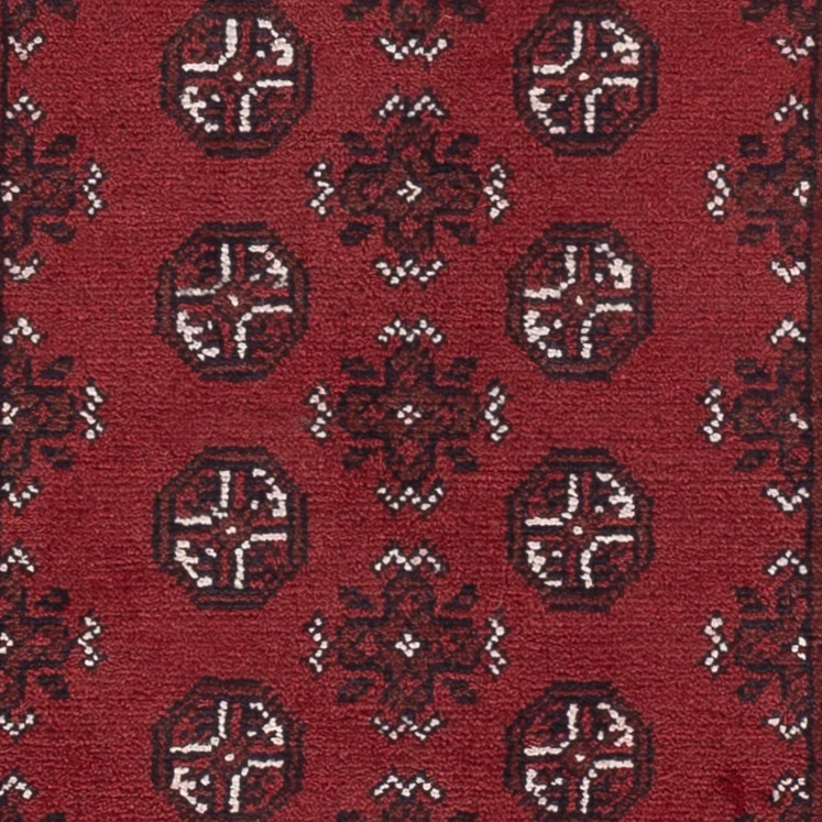 Läufer Afghan - Filpa - 190 x 98 cm - dunkelrot